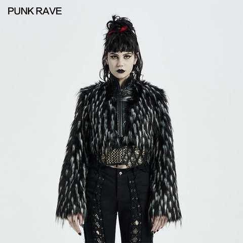 Goth Dark Plush Short Coat