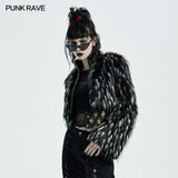 Goth Dark Plush Short Coat