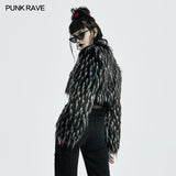 Goth Dark Plush Short Coat