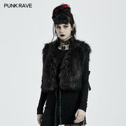 Punk Black Stripe Woollen Coat