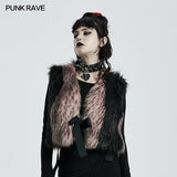 Punk Black Stripe Woollen Coat