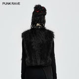 Punk Black Stripe Woollen Coat