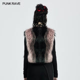 Punk Black Stripe Woollen Coat