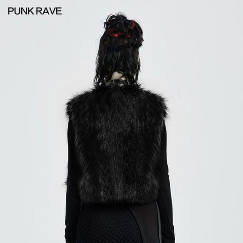 Punk Black Stripe Woollen Coat