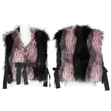 Punk Black Stripe Woollen Coat