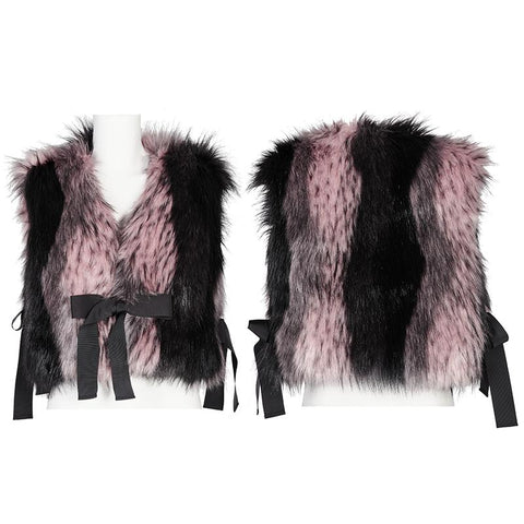 Punk Black Stripe Woollen Coat