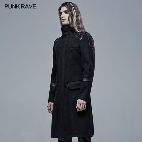 Goth Simple Woollen Cloth Jacket