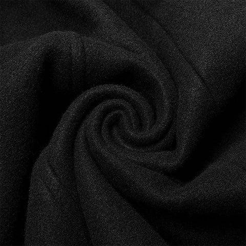 Goth Simple Woollen Cloth Jacket