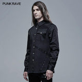 Punk Plaid Spliced Shirt