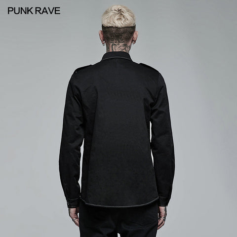 Punk personalized skull Embroidery Shirt