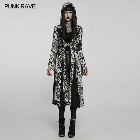 Goth Dark Wizard Long Coat