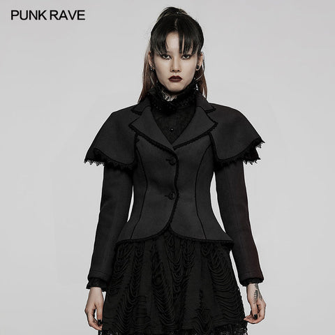 Goth faux wool jacket