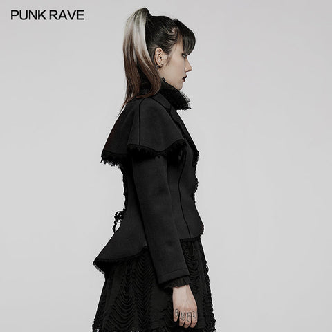 Goth faux wool jacket