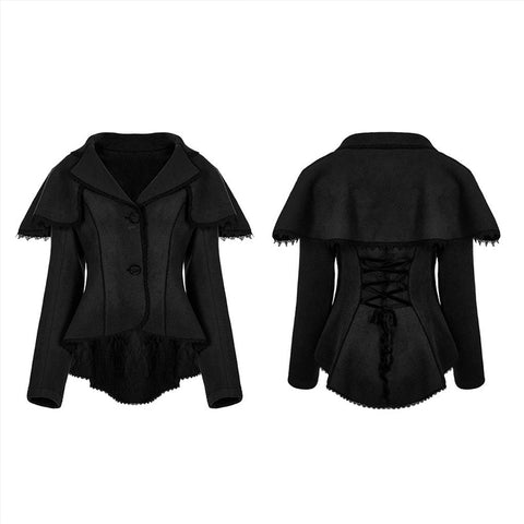 Goth faux wool jacket