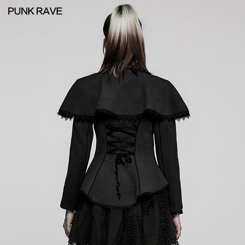 Goth faux wool jacket