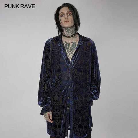 Goth medium length velvet shirt
