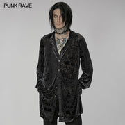 Goth medium length velvet shirt