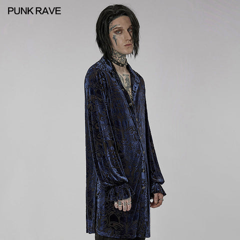 Goth medium length velvet shirt