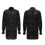 Goth medium length velvet shirt