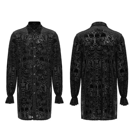 Goth medium length velvet shirt