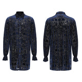 Goth medium length velvet shirt