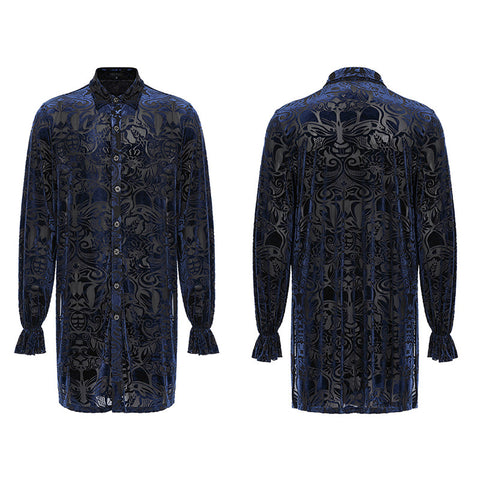 Goth medium length velvet shirt