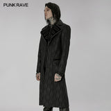 Goth print medium length coat