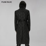 Goth print medium length coat