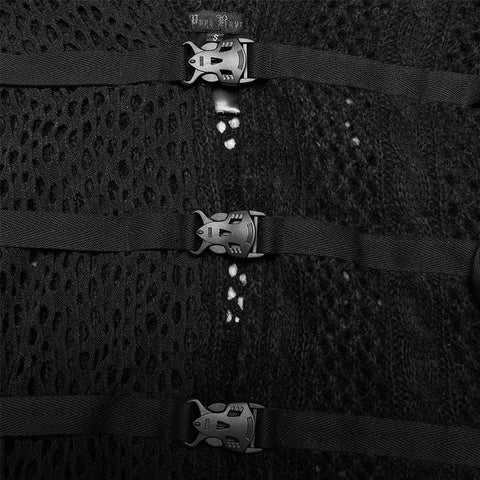 Post-apocalyptic style knitted vest