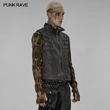 Post-apocalyptic style distressed vest