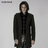 Goth faux wool coat