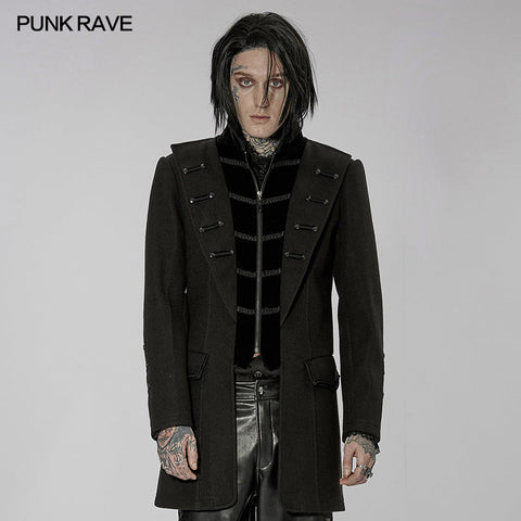 Goth faux wool coat