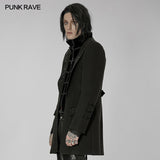 Goth faux wool coat