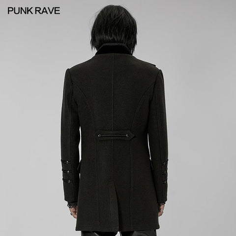 Goth faux wool coat