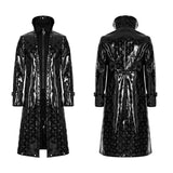 Goth patent leather long coat