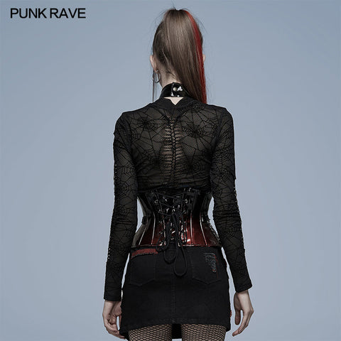 Gothic patent leather corset