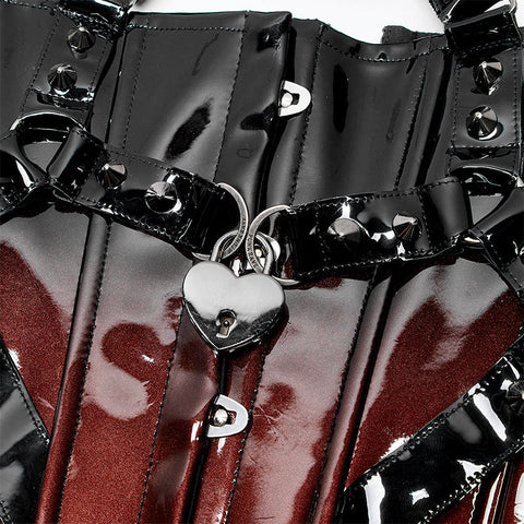 Gothic patent leather corset