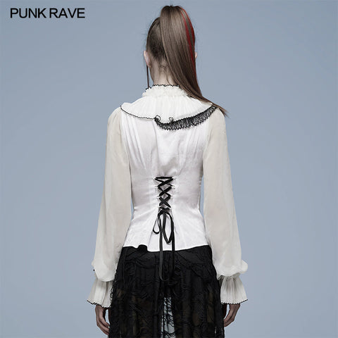 Gothic asymmetric jacquard shirt