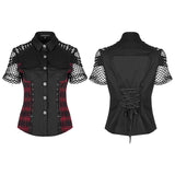 Personalized punk Red Plaid Shirt