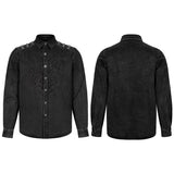 Punk skeleton embroidered shirt