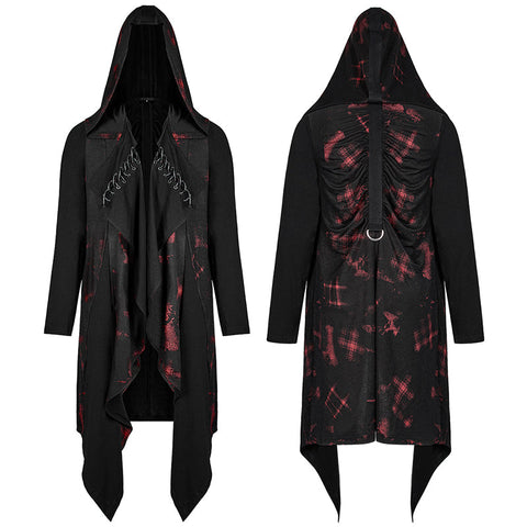 Goth printed knitted coat